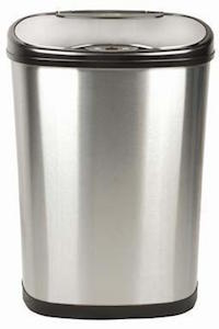 Nine Stars 13 Gallon Touchless Automatic Kitchen Trash Can Stainless Steel