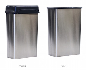 22 Gallon Stainless Steel Rectangular Waste Receptacle