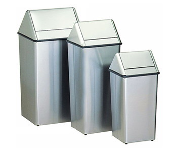 36-Gallon Stainless Steel Swing Top Trash Can