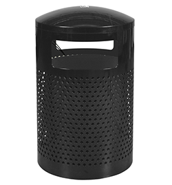 40-Gallon Landscape Series Perforated Outdoor Park Trash Can