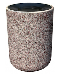 Concrete trash cans have a heavy and durable construction that helps them last for years.