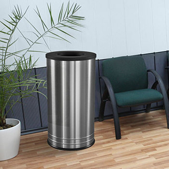 3. Excell 18-Gallon Flat Top Stainless Steel Trash Can