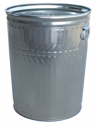 Galvanized steel cans are best suited for industrial purposes like garbage pickup and oil disposal.
