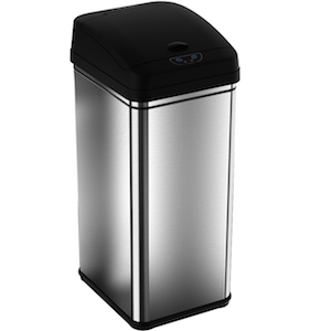 iTouchless 13 Gallon Odor Blocking Stainless Steel Trash Can