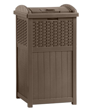  If you need constant quick access to your trash can, hiding options that completely cover the trashcan may not work for you. In this case, you should consider a large basket.