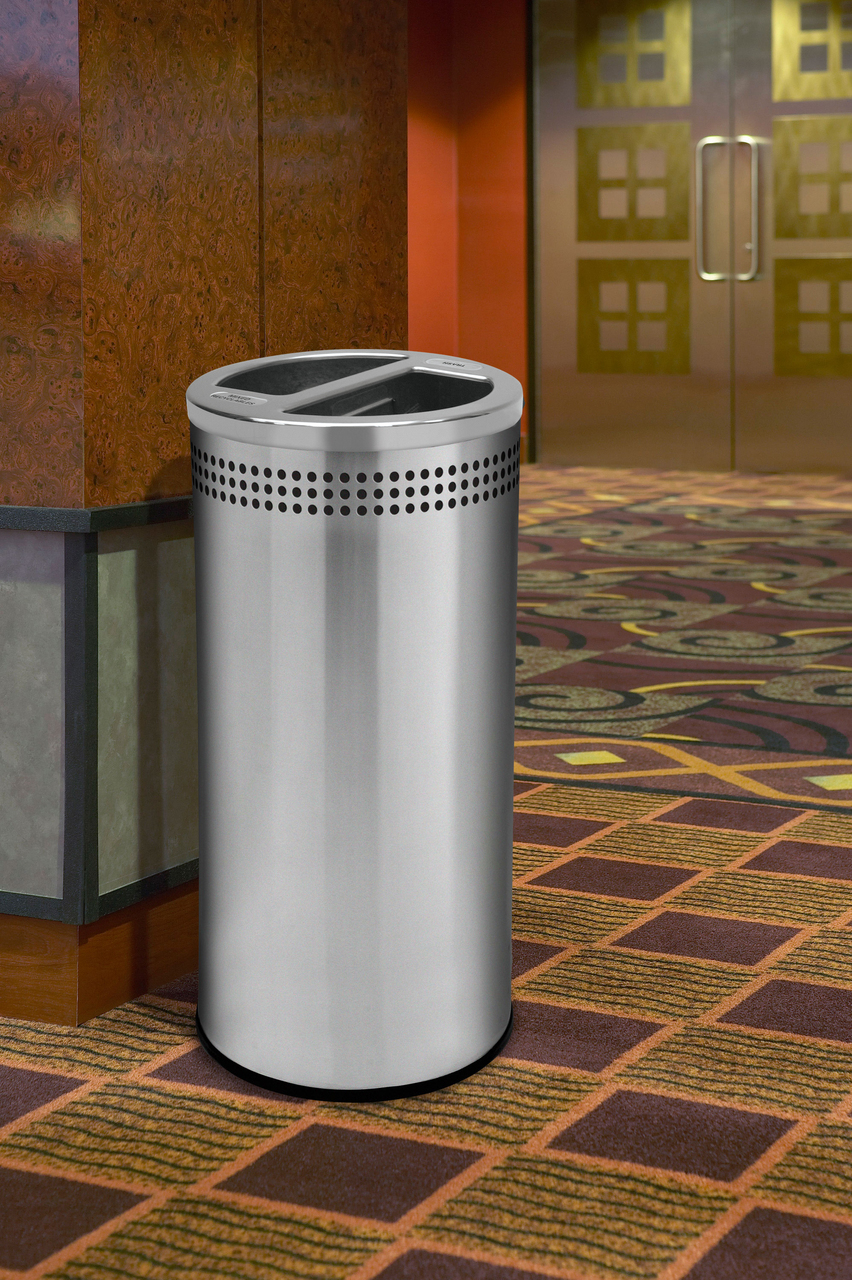 22 Gallon Plastic Indoor Single Stream Recycling Bin or Trash Can