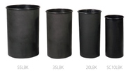 10 - 55 Gallon Witt Round Rigid Plastic Liner Black LBK (4 Sizes)