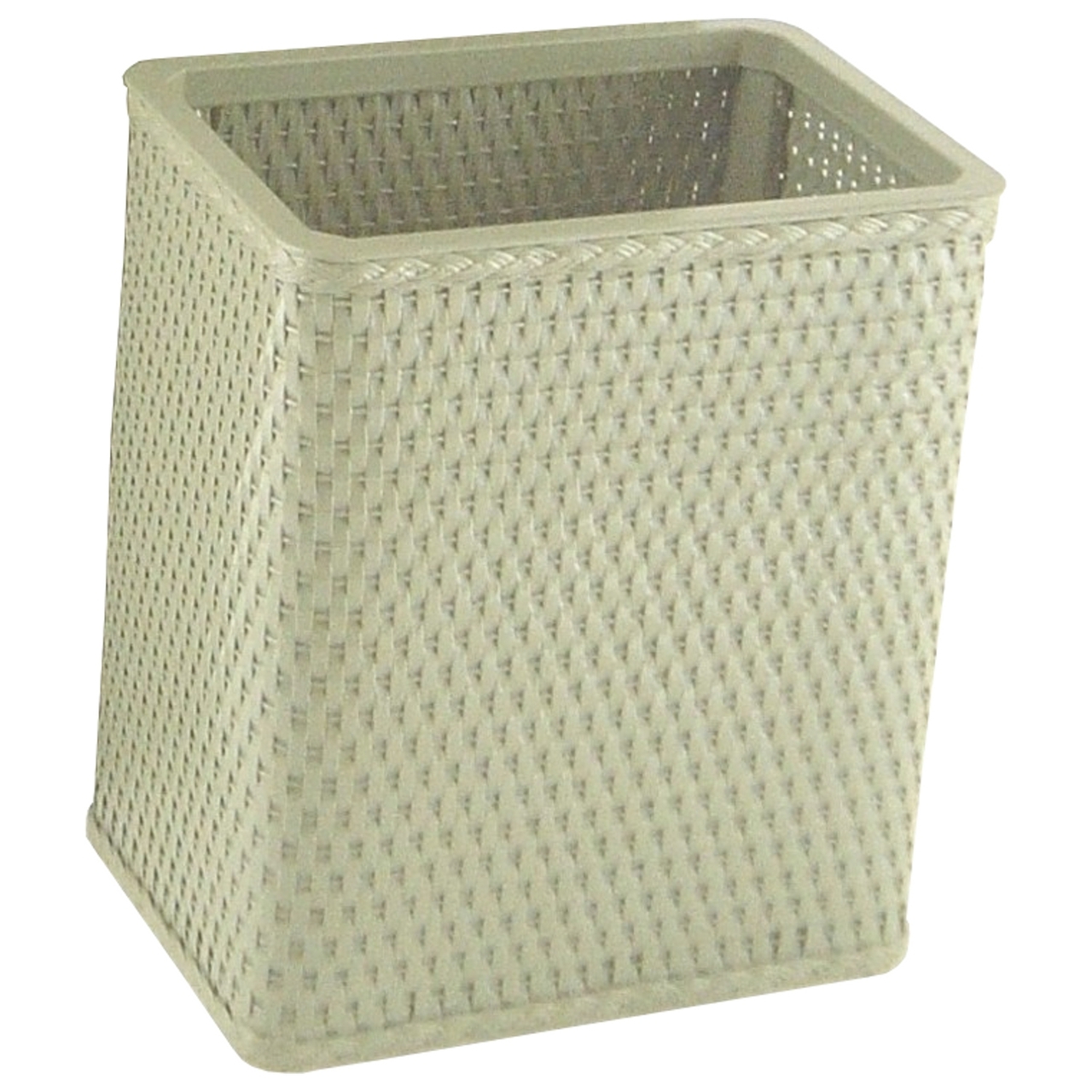 Disguise your trashcan by using a sleek basket that fits into the layout of your kitchen