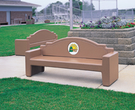 Foot Custom Logo Outdoor Stone Park Bench with Back CLTF5065