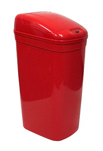 Touchless Automatic Red Trash Can